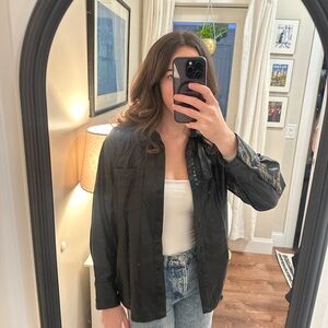 Zara Black Leather Jacket for Women